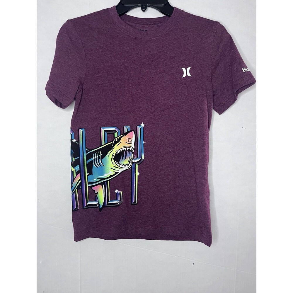 Hurley Shark Wrap Around Graphic T Shirt Kids Medium 10/12